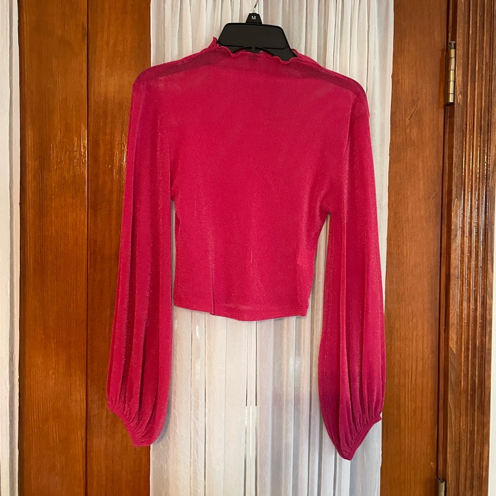 LAST DAY LEFT TO BUY Hot Pink Glitter Crop Top